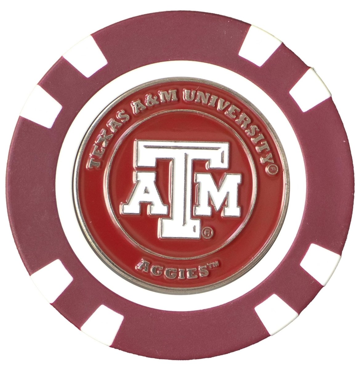 Officially Licensed Texas A&M Aggies Poker Chip Ball Marker - Club Rehab - Golf Ball MarkerOfficially Licensed Texas A&M Aggies Poker Chip Ball Marker