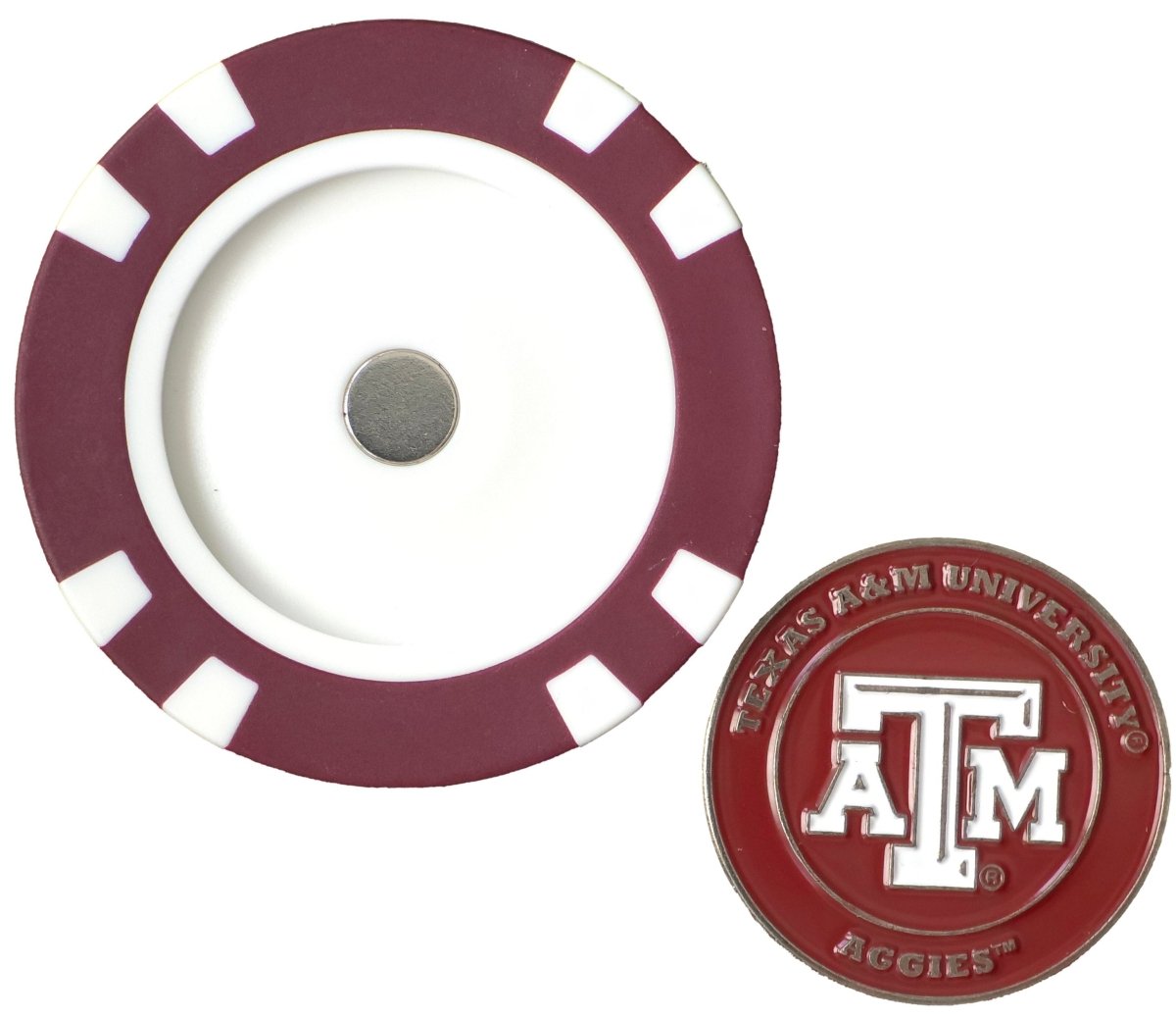 Officially Licensed Texas A&M Aggies Poker Chip Ball Marker - Club Rehab - Golf Ball MarkerOfficially Licensed Texas A&M Aggies Poker Chip Ball Marker