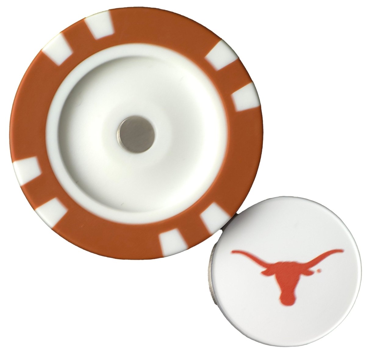 Officially Licensed Texas Longhorns Poker Chip Ball Marker - Club Rehab - Golf Ball MarkerOfficially Licensed Texas Longhorns Poker Chip Ball Marker