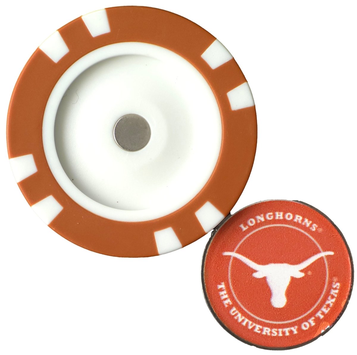 Officially Licensed Texas Longhorns Poker Chip Ball Marker - Club Rehab - Golf Ball MarkerOfficially Licensed Texas Longhorns Poker Chip Ball Marker