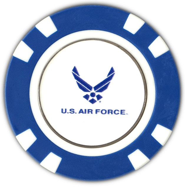 Officially Licensed U.S. Air Force Poker Chip Ball Marker - Club Rehab