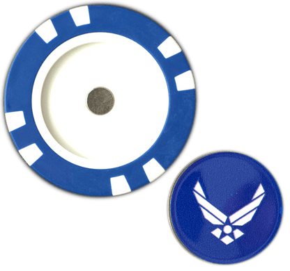 Officially Licensed U.S. Air Force Poker Chip Ball Marker - Club Rehab