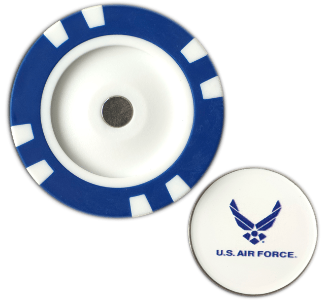 Officially Licensed U.S. Air Force Poker Chip Ball Marker - Club Rehab
