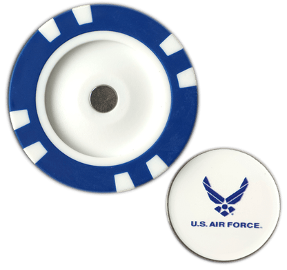 Officially Licensed U.S. Air Force Poker Chip Ball Marker - Club Rehab