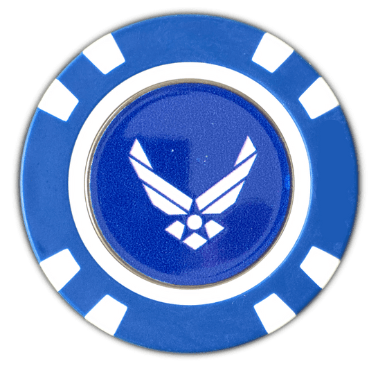 Officially Licensed U.S. Air Force Poker Chip Ball Marker - Club Rehab