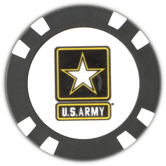 Officially Licensed U.S. Army Poker Chip Ball Marker - Club Rehab