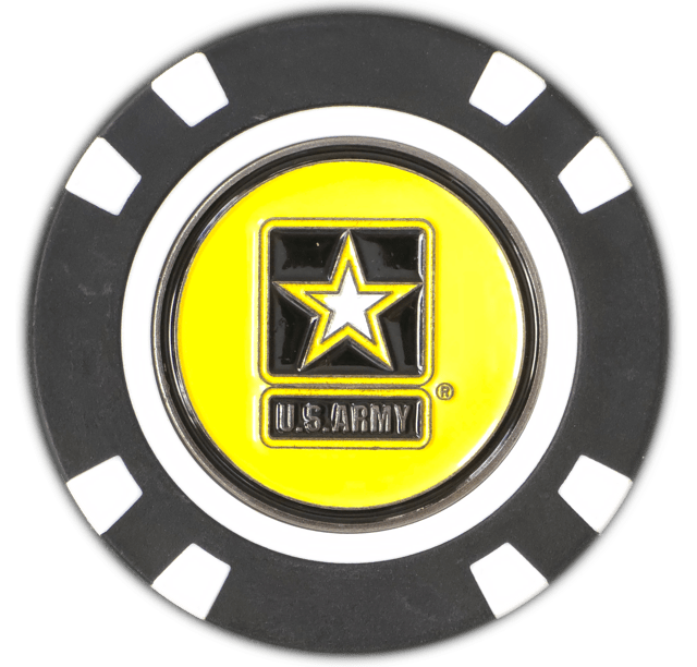 Officially Licensed U.S. Army Poker Chip Ball Marker - Club Rehab