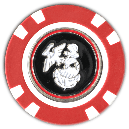 Officially Licensed U.S. Marines Poker Chip Ball Marker - Club Rehab