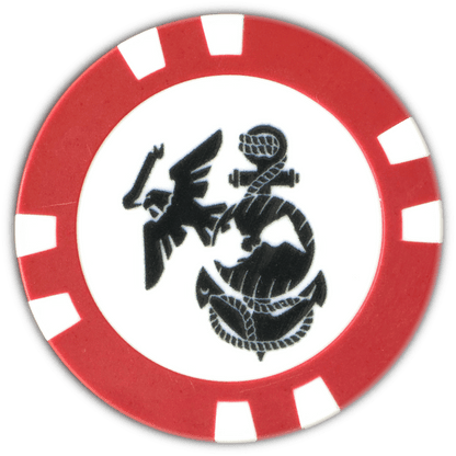 Officially Licensed U.S. Marines Poker Chip Ball Marker - Club Rehab