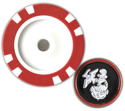 Officially Licensed U.S. Marines Poker Chip Ball Marker - Club Rehab