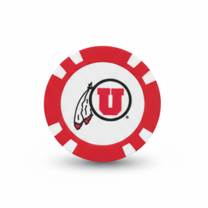 Red and white circular logo with a stylized 'U' on a white background