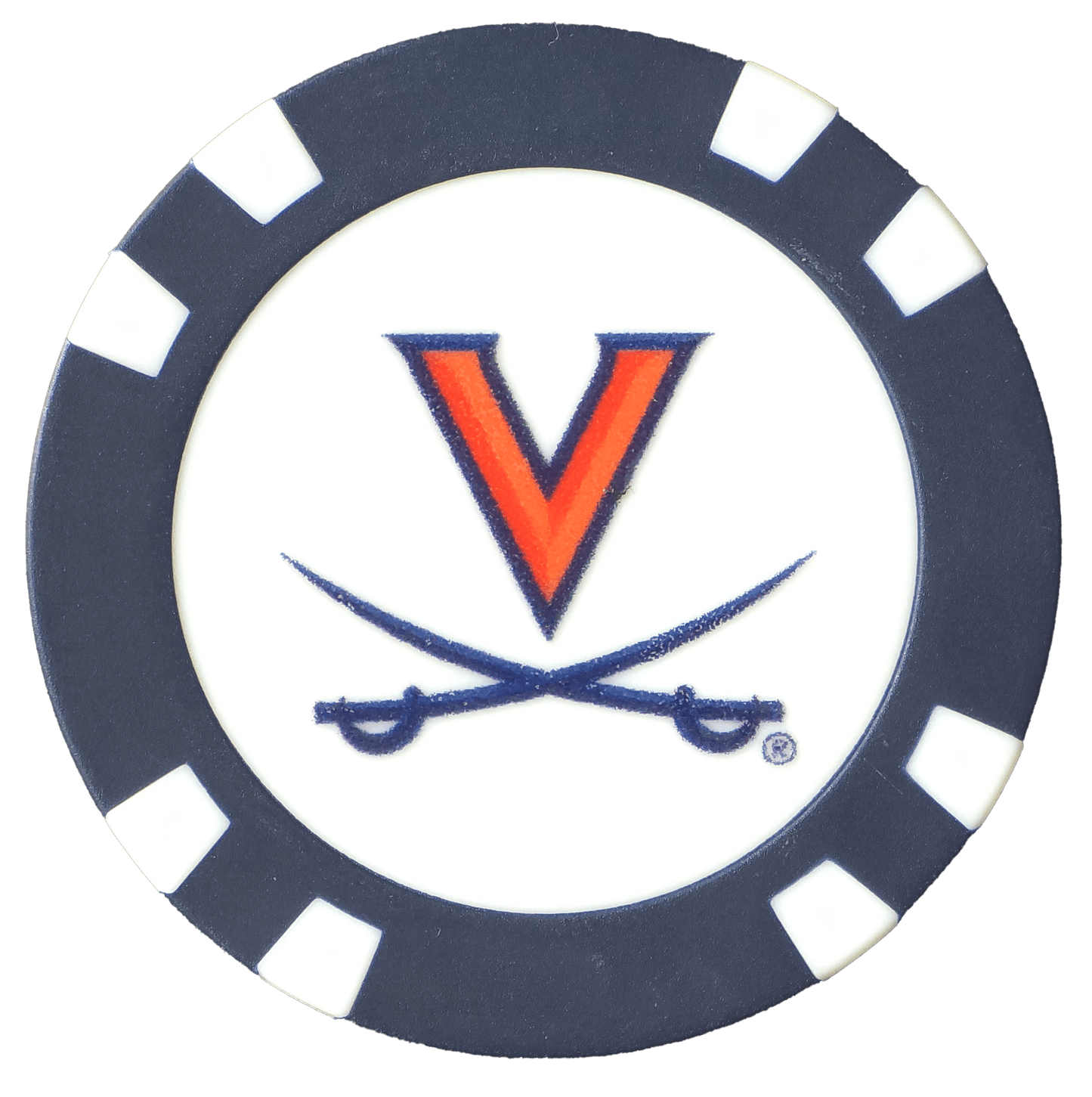 Officially Licensed Virginia Cavaliers Poker Chip Ball Marker - Club Rehab