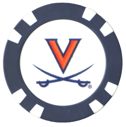 Officially Licensed Virginia Cavaliers Poker Chip Ball Marker - Club Rehab