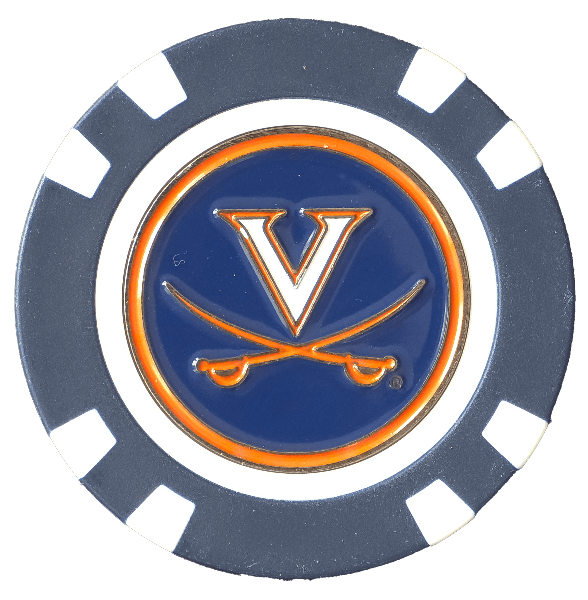 Officially Licensed Virginia Cavaliers Poker Chip Ball Marker - Club Rehab