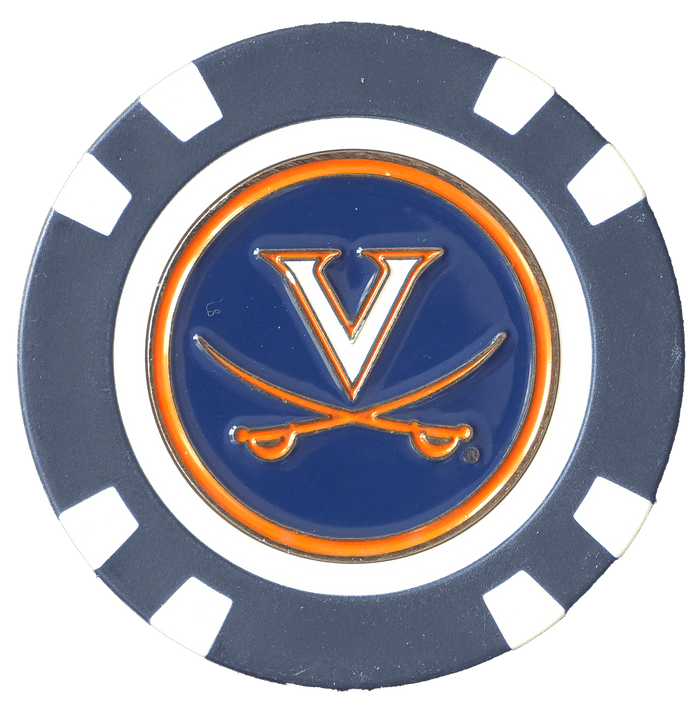 Officially Licensed Virginia Cavaliers Poker Chip Ball Marker - Club Rehab