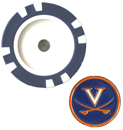 Officially Licensed Virginia Cavaliers Poker Chip Ball Marker - Club Rehab
