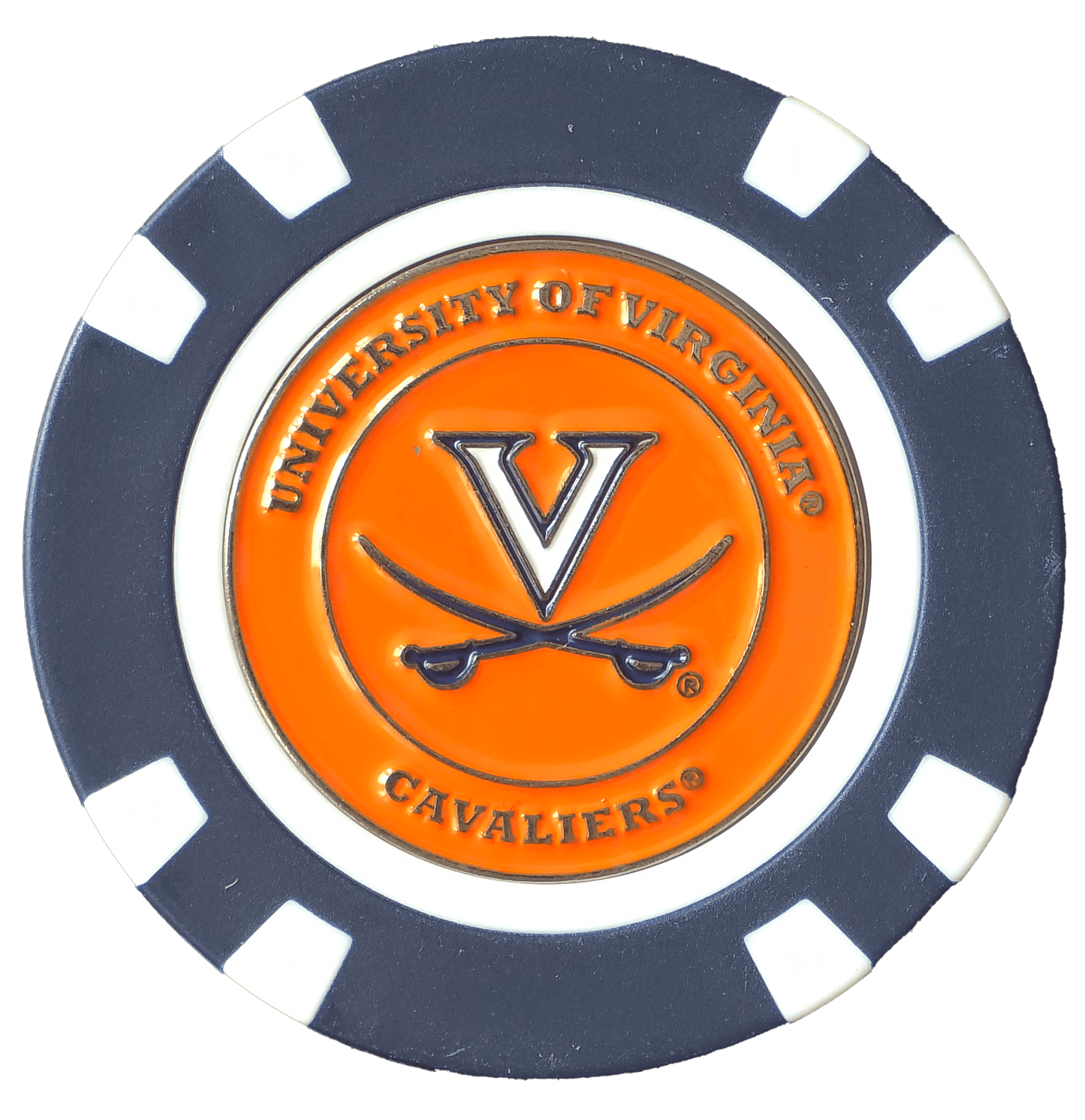 Officially Licensed Virginia Cavaliers Poker Chip Ball Marker - Club Rehab