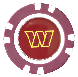 Officially Licensed Washington Commanders Poker Chip Ball Marker - Club Rehab