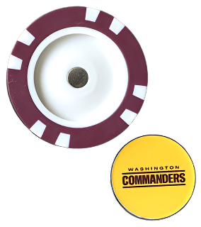 Officially Licensed Washington Commanders Poker Chip Ball Marker - Club Rehab