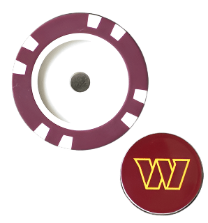 Officially Licensed Washington Commanders Poker Chip Ball Marker - Club Rehab