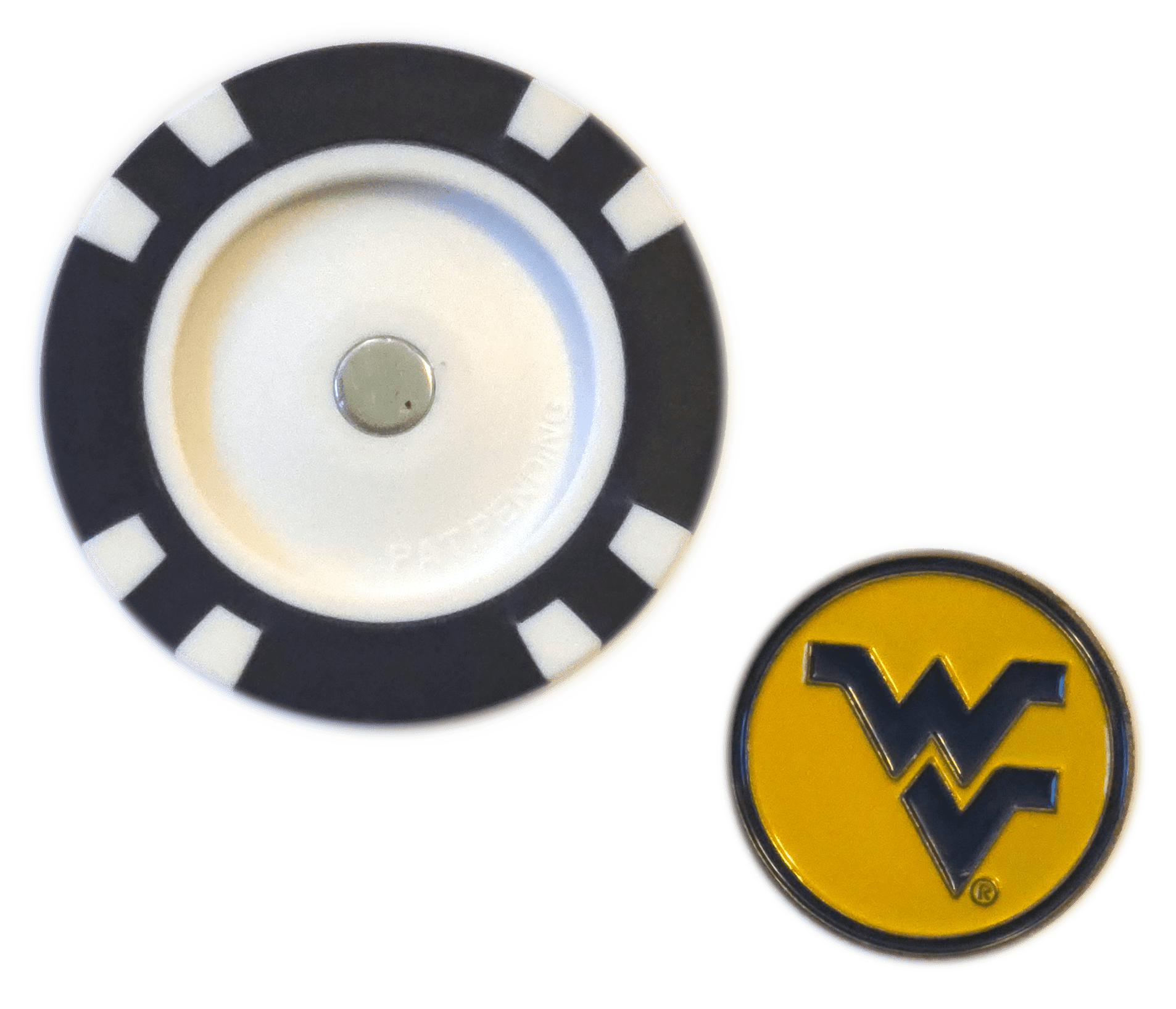 Officially Licensed West Virginia Mountaineers Poker Chip Ball Marker - Club Rehab