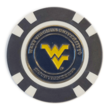 Officially Licensed West Virginia Mountaineers Poker Chip Ball Marker - Club Rehab