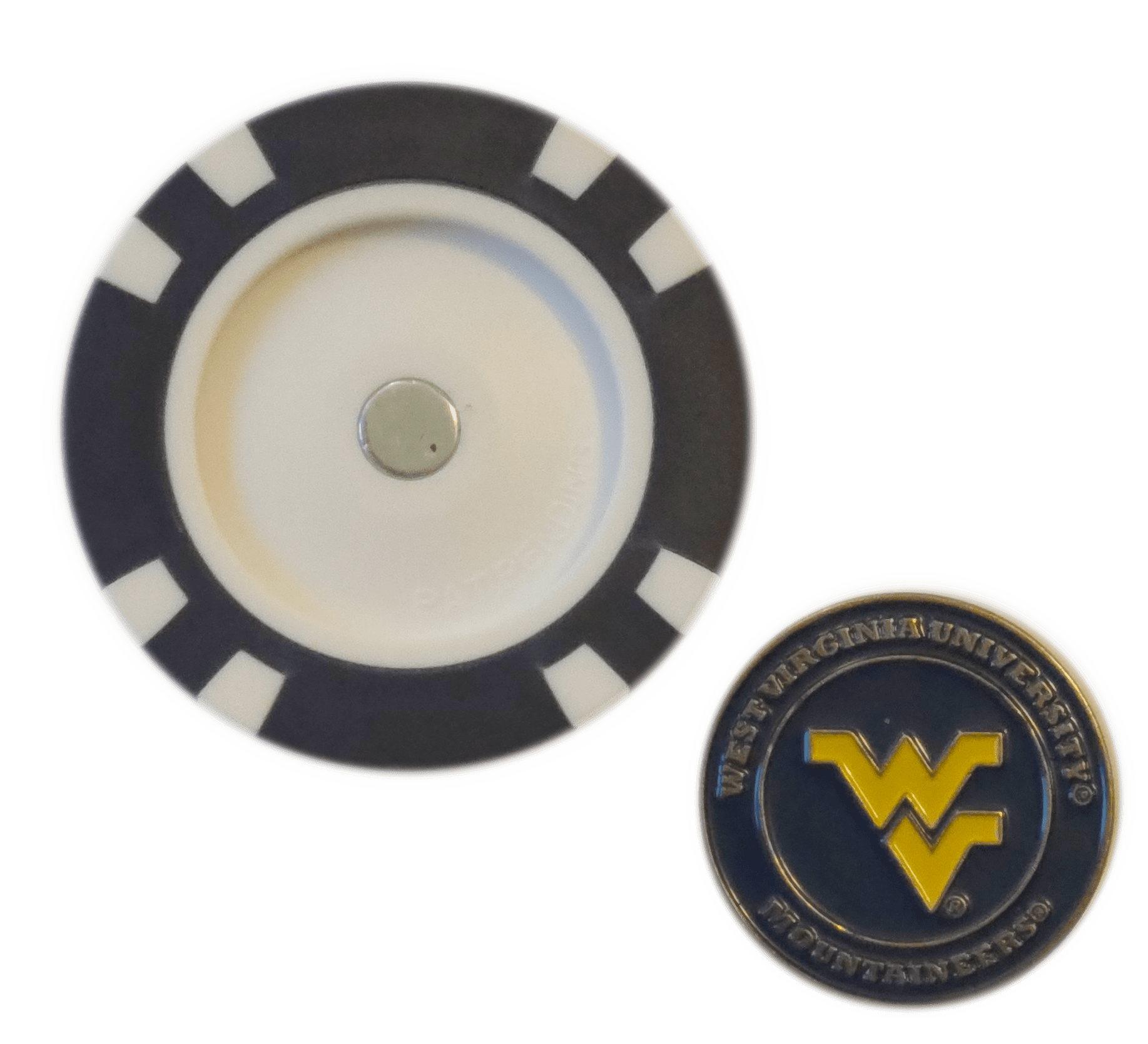 Officially Licensed West Virginia Mountaineers Poker Chip Ball Marker - Club Rehab