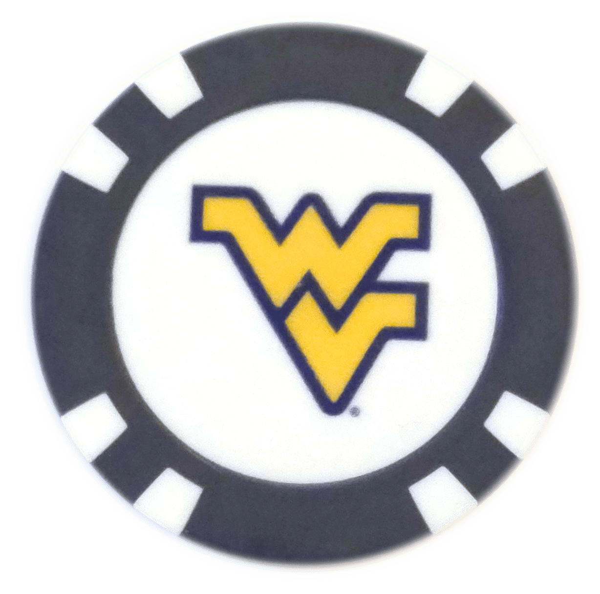 Officially Licensed West Virginia Mountaineers Poker Chip Ball Marker - Club Rehab