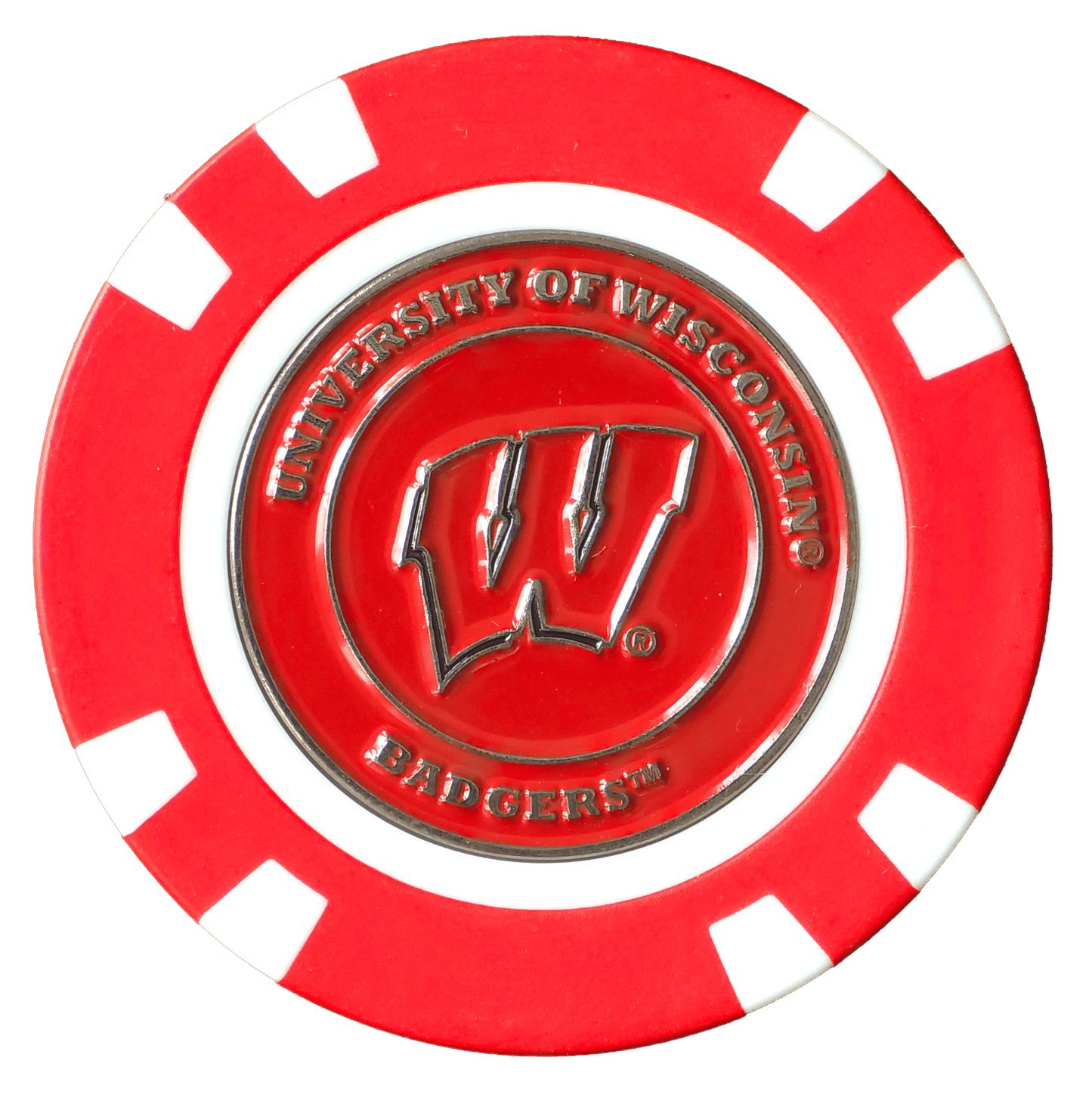 Officially Licensed Wisconsin Badgers Poker Chip Ball Marker - Club Rehab