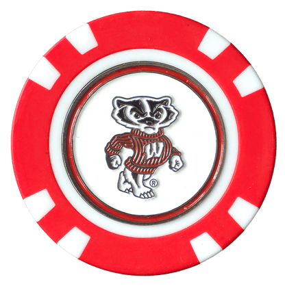 Officially Licensed Wisconsin Badgers Poker Chip Ball Marker - Club Rehab