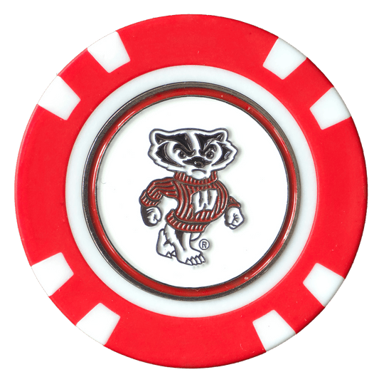 Officially Licensed Wisconsin Badgers Poker Chip Ball Marker - Club Rehab