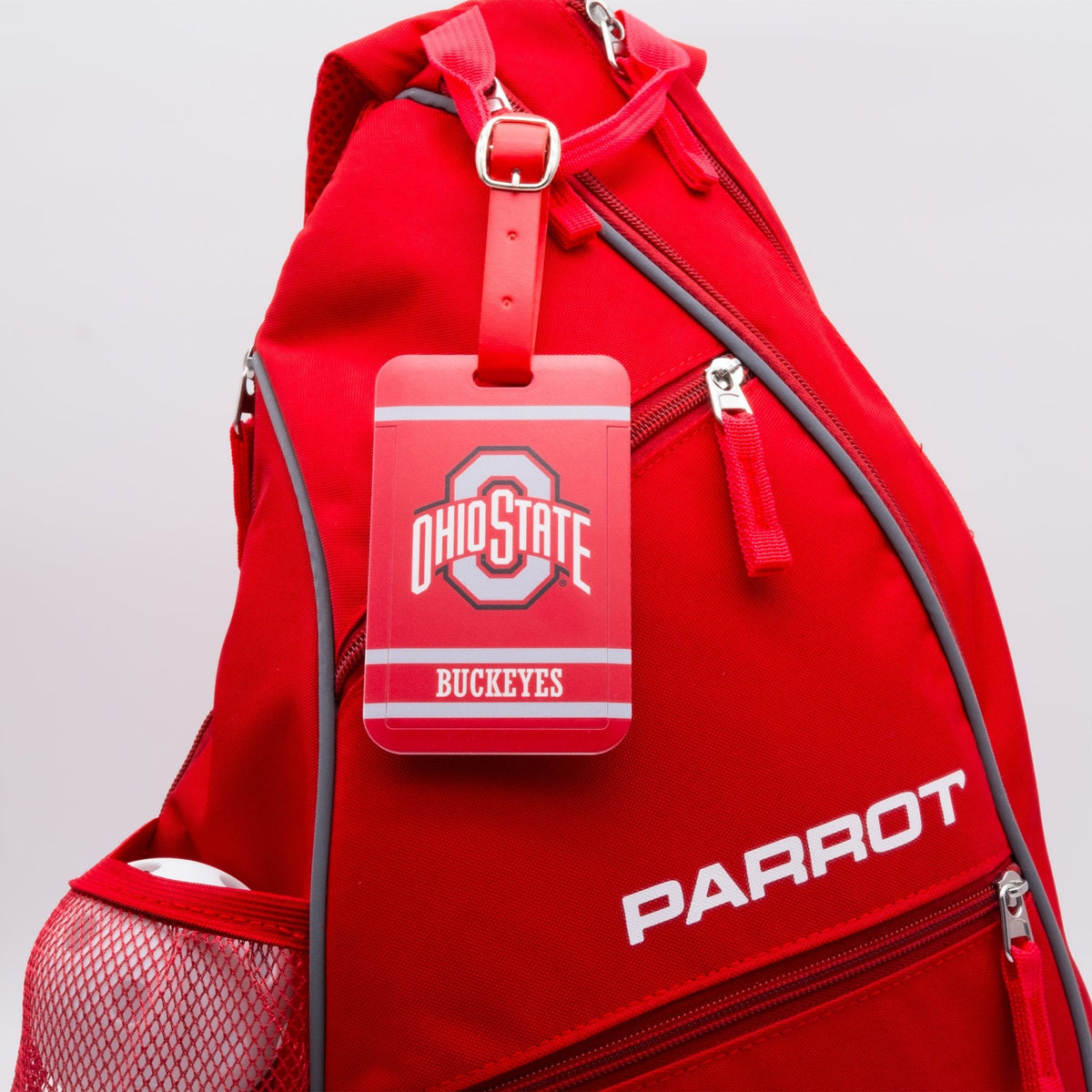 Ohio State Buckeyes plastic golf bag tag by Team Golf, product photo 3