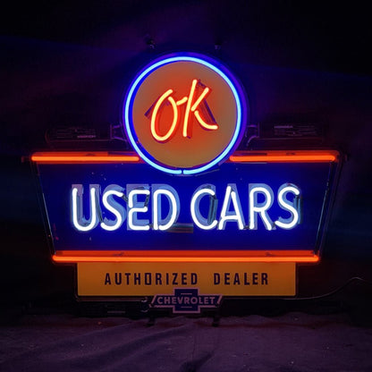 OK Used Cars Authorized Dealer Chevrolet Neon Signs Light - Club Rehab