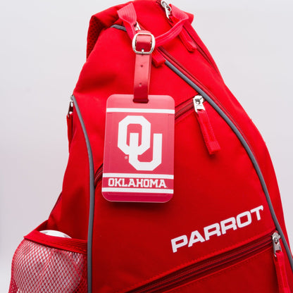 Oklahoma Sooners plastic golf bag tag by Team Golf, product photo 3