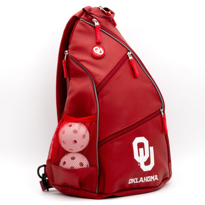 Oklahoma Sooners PU leather backpack by Team Golf, view 3