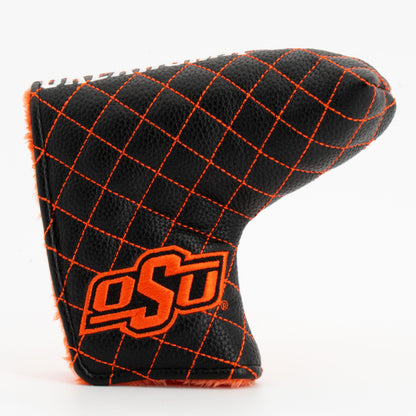 Oklahoma State Cowboys Split Quilted Blade Putter Cover, front view