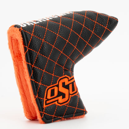 Oklahoma State Cowboys Split Quilted Blade Putter Cover, opening detail