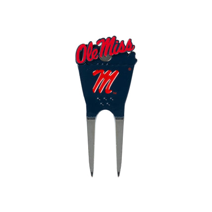 Ole Miss Rebels divot tool: shaped marker lifted