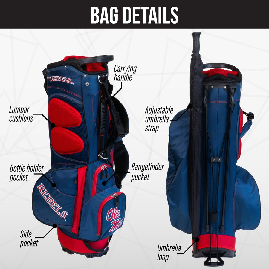 ole miss rebels fairway stand bag feature photo