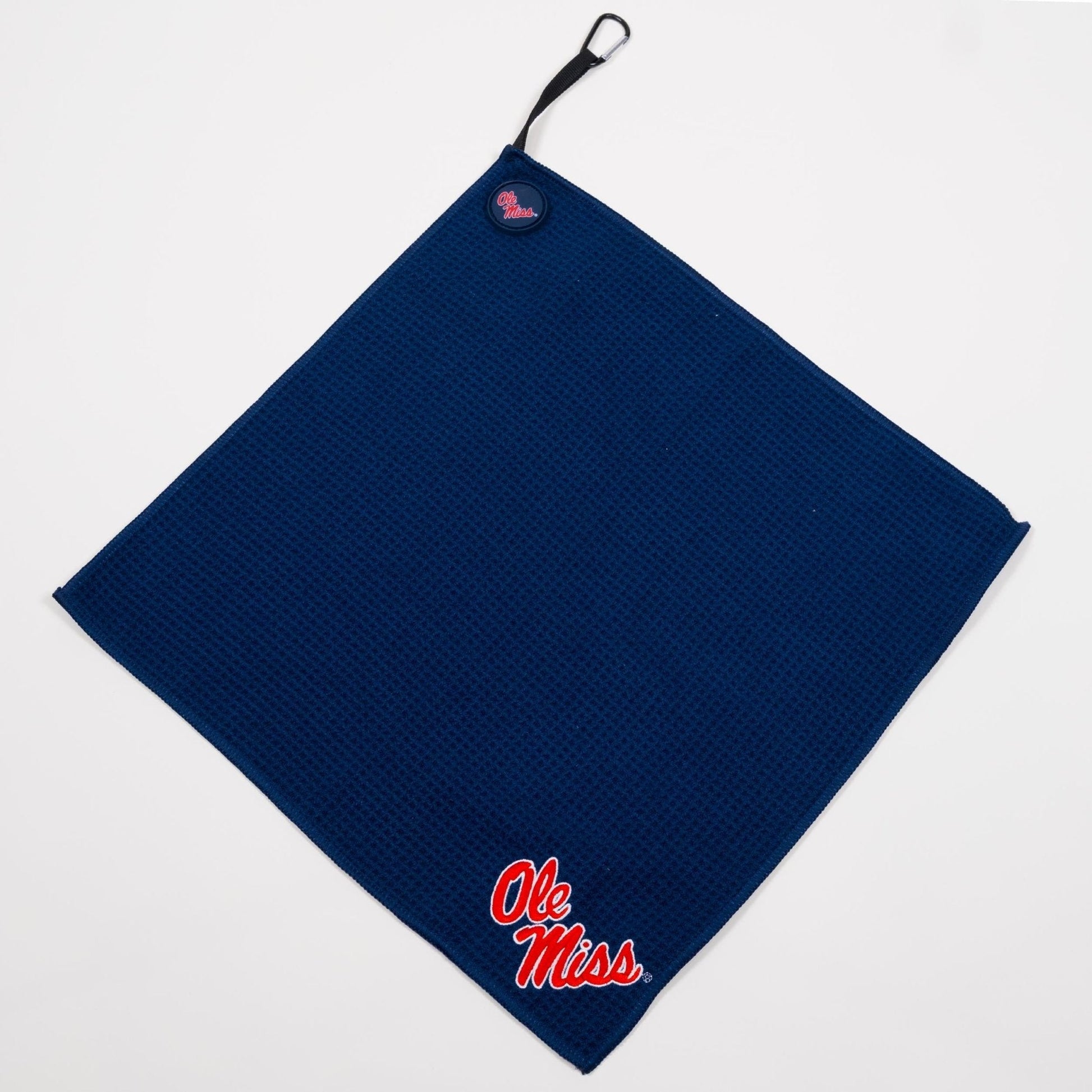 Ole Miss Rebels NCAA Magnetic Embroidered Golf Towel – 15" x 15" - Club Rehab