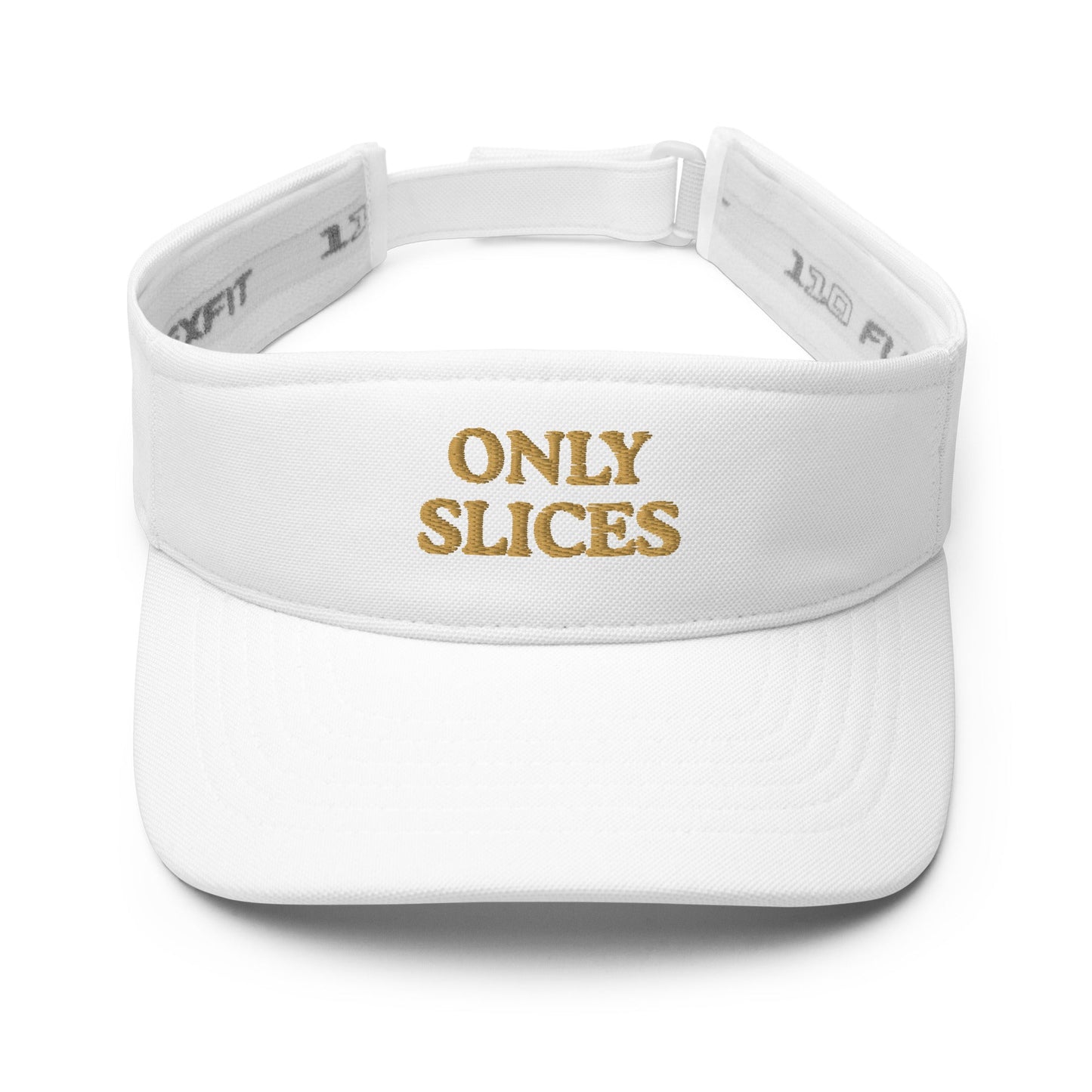 Only Slices Women’s Golf Embroidered Visor - White - Club Rehab