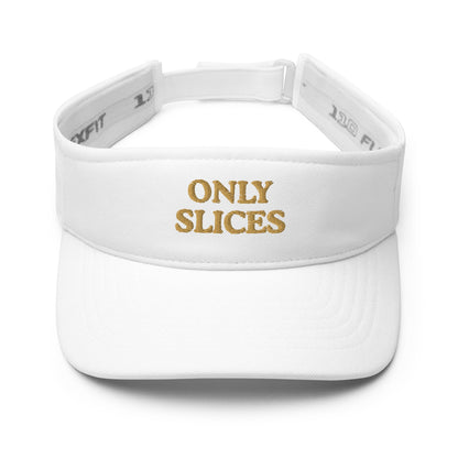 Only Slices Women’s Golf Embroidered Visor - White - Club Rehab