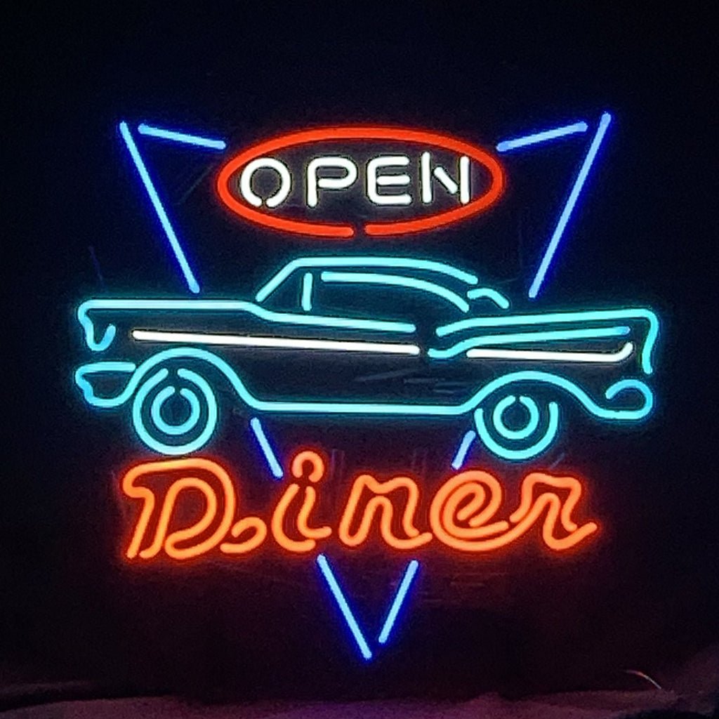 Open Diner Car Motel Neon Signs Light - Club Rehab