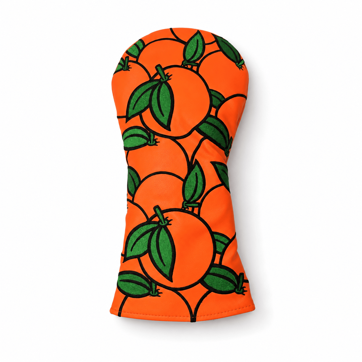 Orange Crush Headcover Set (Driver + Fairway + Hybrid) | Optional Mallet Putter Cover - Headcover Set: Driver + Fairway + Hybrid - Club Rehab