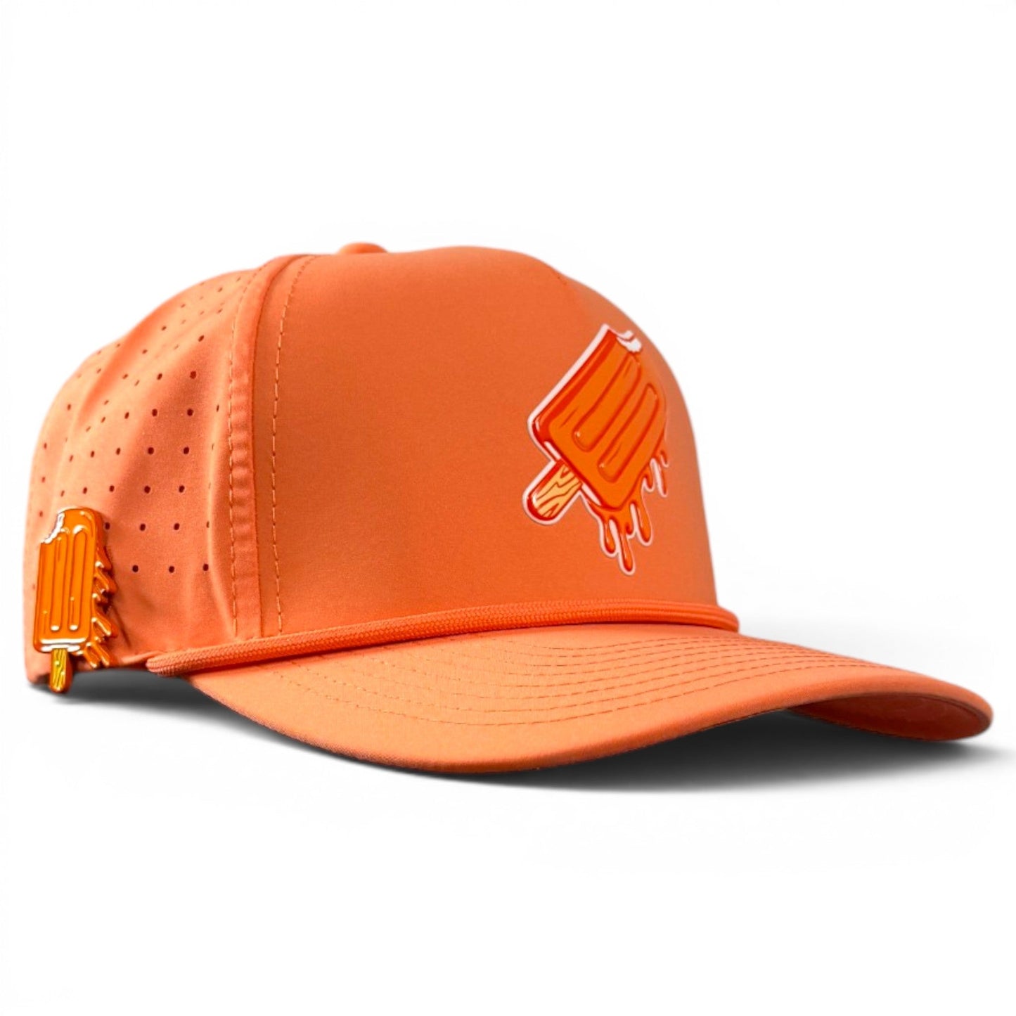 Orange Dream Golf Hat | Snapback Cap | Built-in Magnetic Ball Marker Holder + Marker Included | Adjustable - Club Rehab