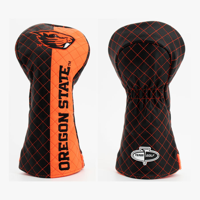 Oregon State Beavers Split Quilted Driver Headcover, front and back views
