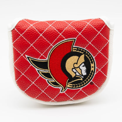 Ottawa Senators solid mallet putter quilted golf headcover