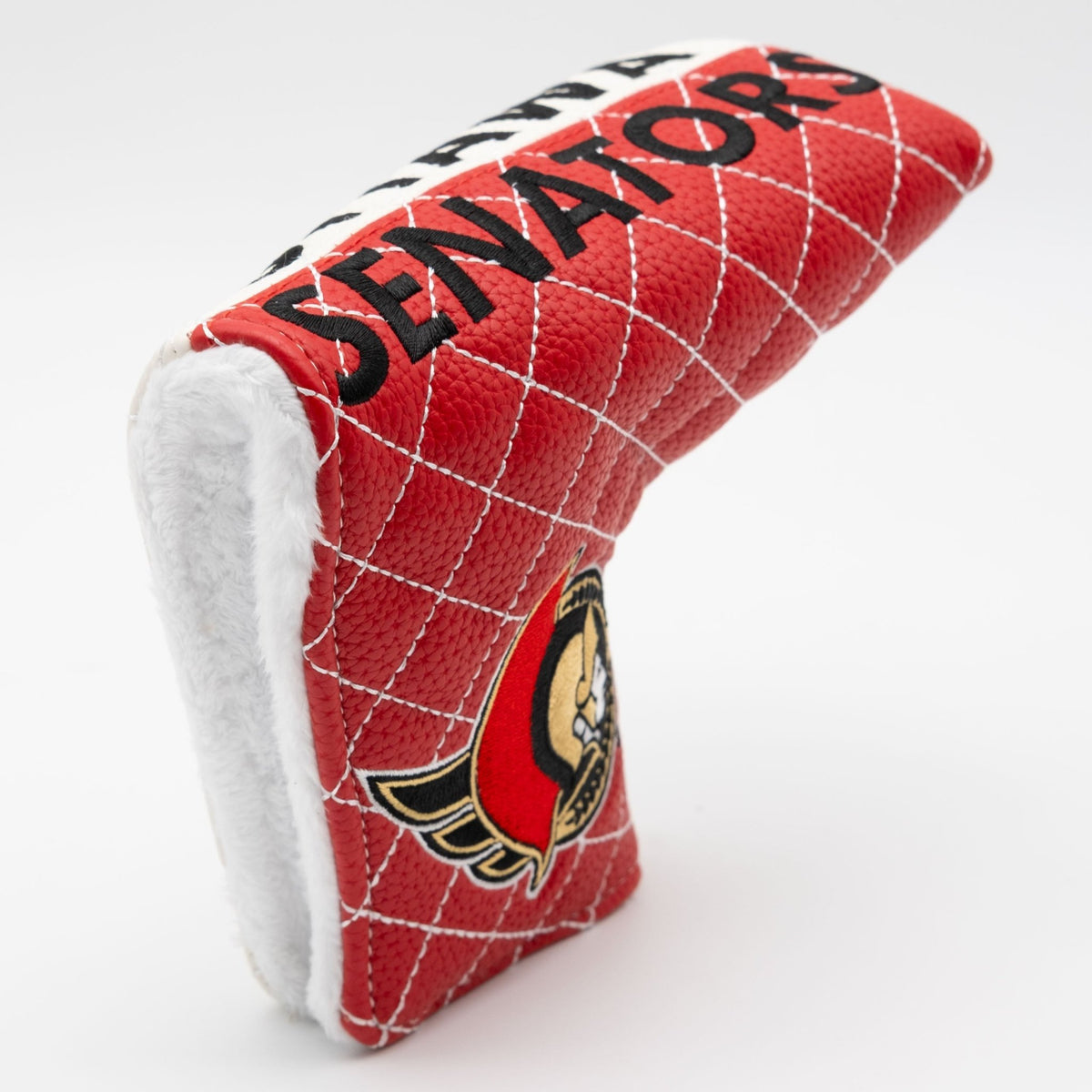 Ottawa Senators split blade putter quilted golf headcover alternate view
