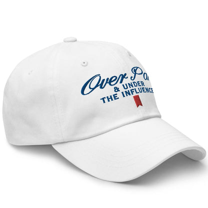Over Par and Under the Influence Golf Dad Hat - White - Club Rehab