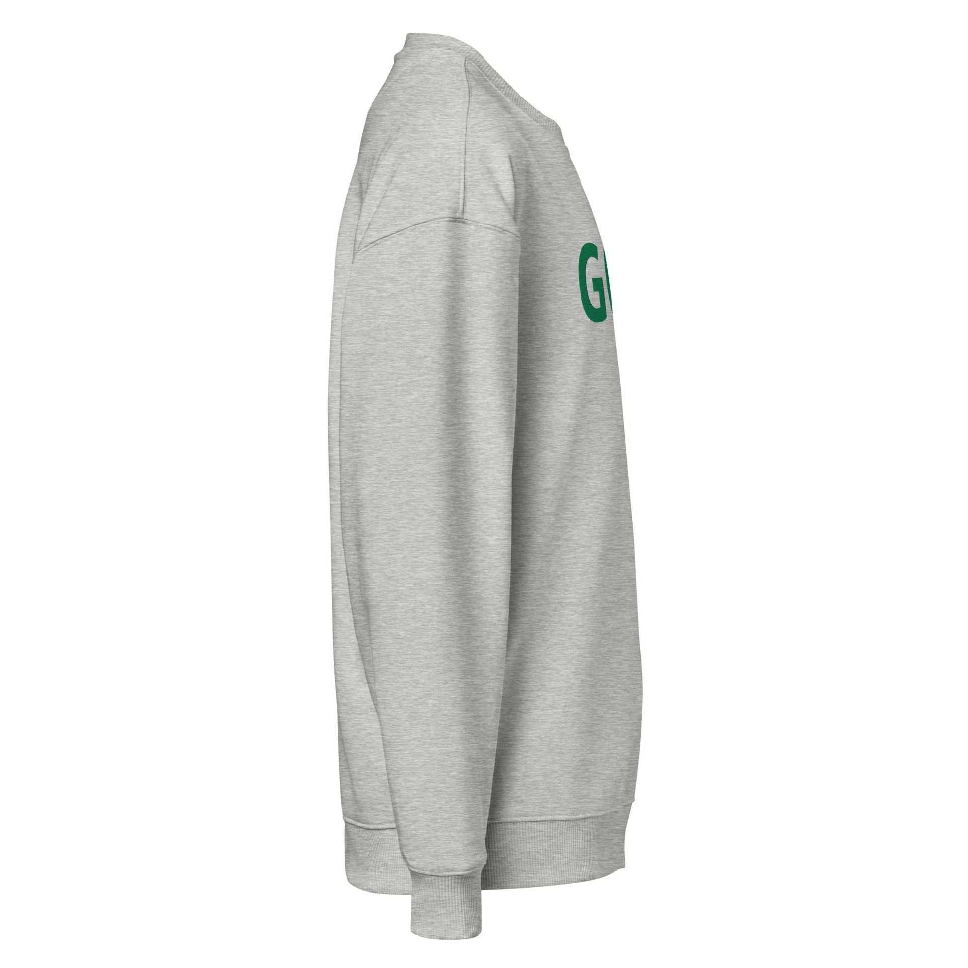 Oversized Embroidered GOLF Sweatshirt – Mulligans & Mimosas Sleeve Detail - Heather Grey S - Club Rehab